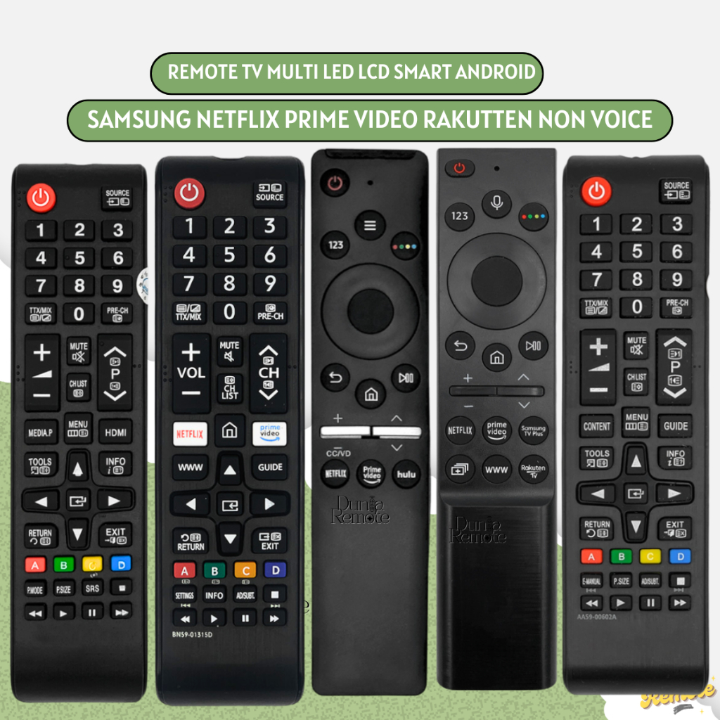 Jual Remot Remote TV Samsung LCD LED Smart TV NETFLIX Youtube NON Voice ...