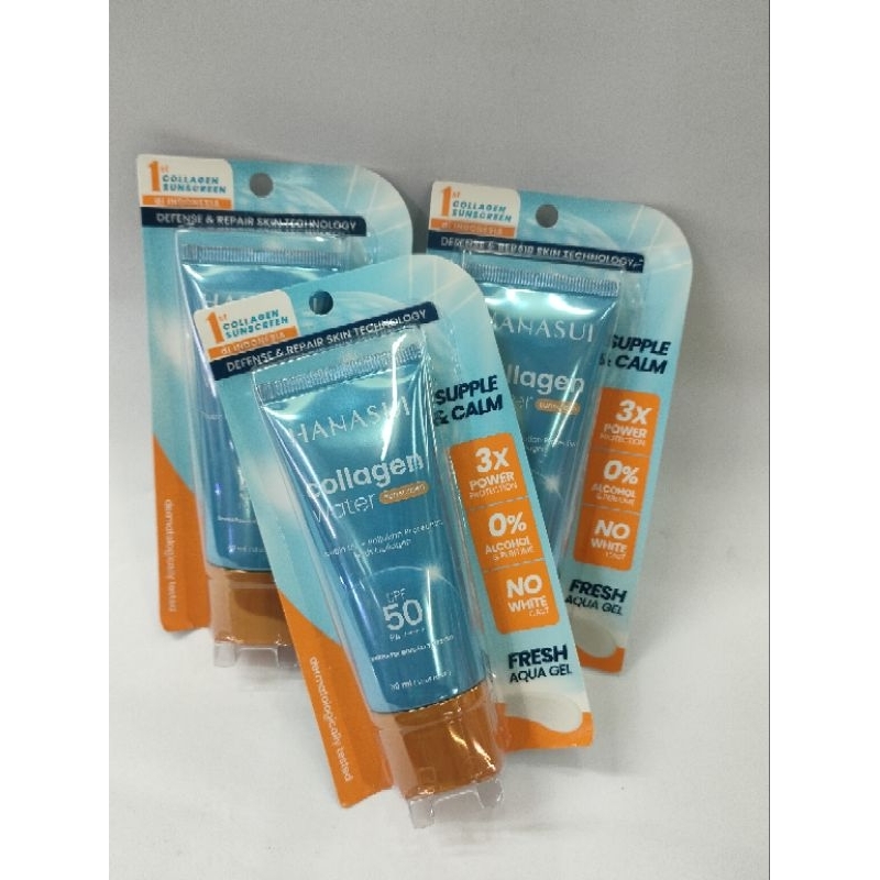 Jual HANASUI COLLAGEN WATER SUNSCREEN SPF 50 PA++++ (BIRU) | Shopee ...
