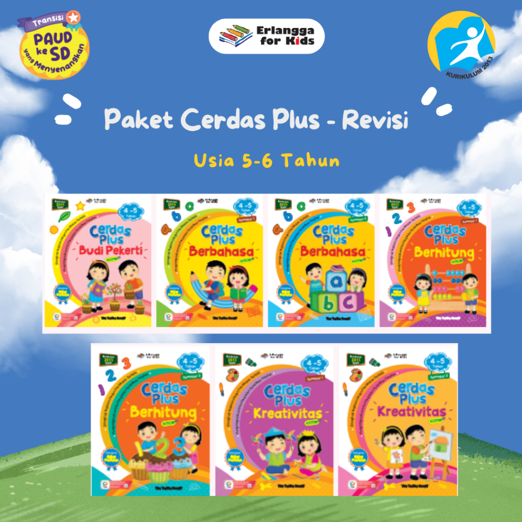 Jual [Erlangga Official] Buku Paket Tk/Paud: Paket Cerdas Plus Isi 8 ...