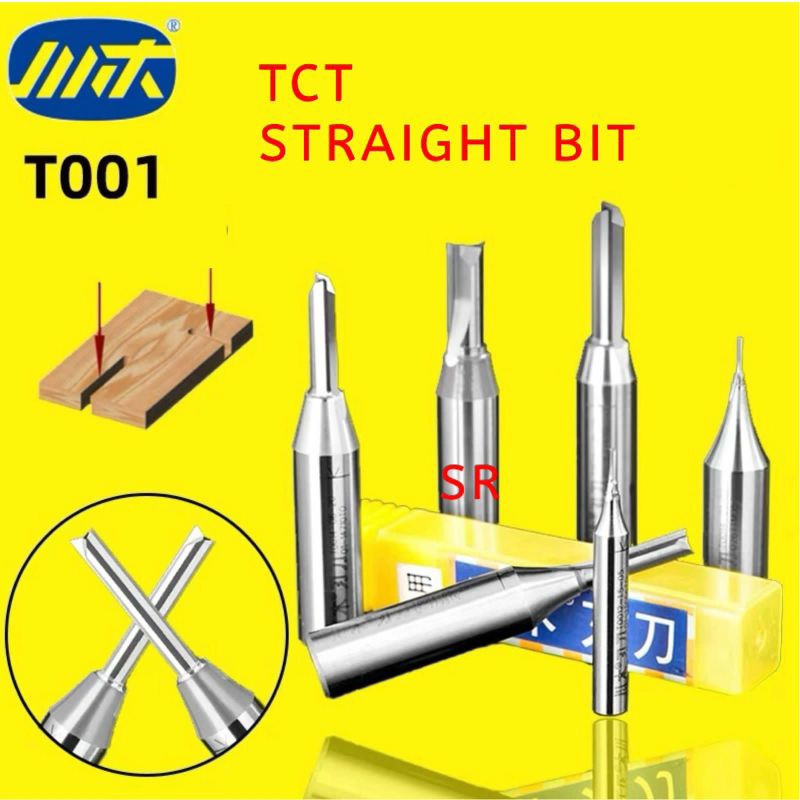 Jual Mata Router/ Profil Full TCT Straight Bits CHUAN MU Shank 1/4