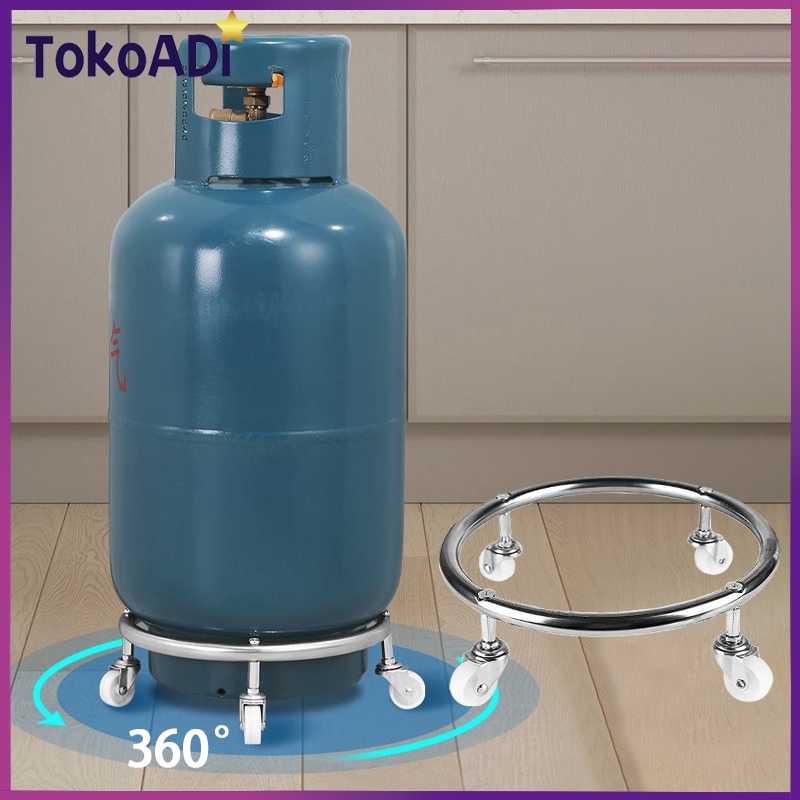 Jual 25CM Roda Tatakan Tabung Gas Besi Roda 360 Derajat / Tatakan ...