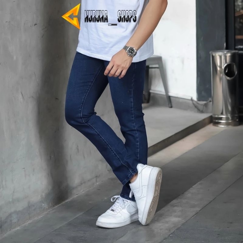 Jual BSTR CELANA JEANS PRIA / CELANA JEANS PENSIL PRIA SLIM FIT MELAR ...