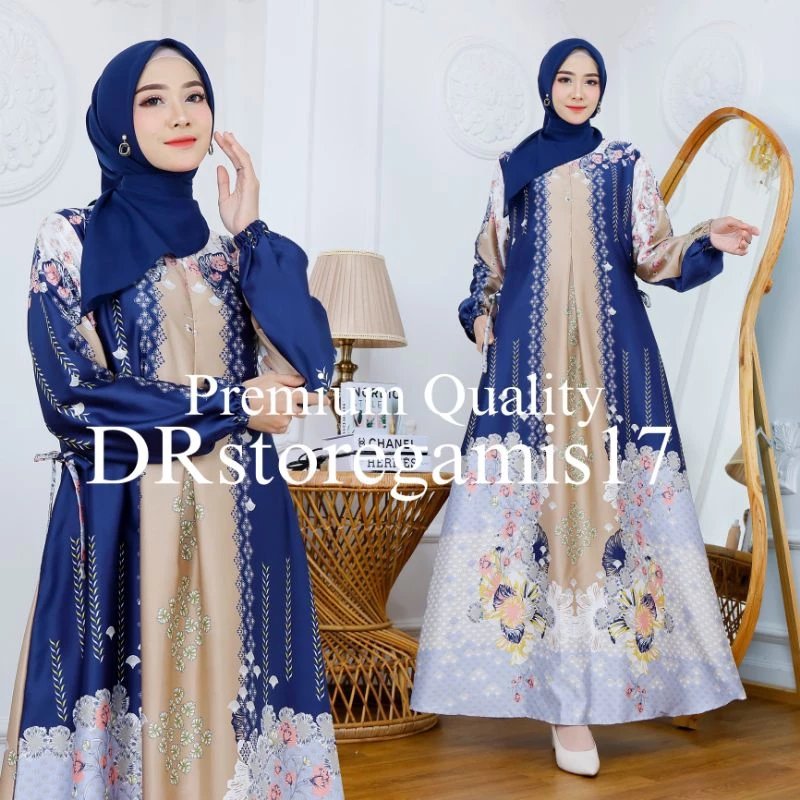 Detail motif gamis silk premium