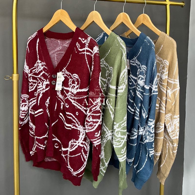 Jual Cardigan Rajut Motif | Shopee Indonesia