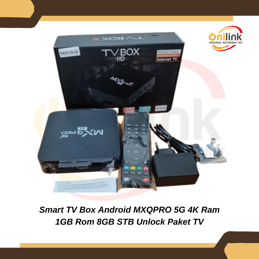 Jual Smart TV Box Android MXQPRO 5G 4K Ram 1GB Rom 8GB STB Unlock