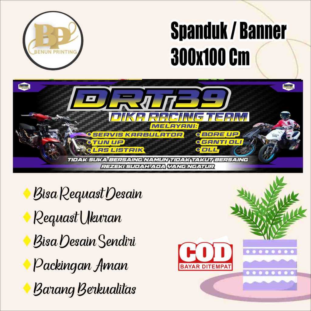 Jual Spanduk Banner 300x100 Bengkel Racing Bisa Request Desain.jpg ...