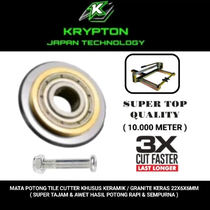 Jual KRYPTON Mata potong tile cutter keramik / granite keras 22x6x6mm ...
