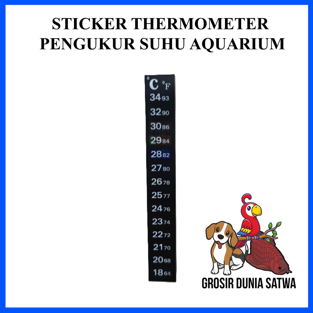 Jual STICKER THERMOMETER Termometer Stiker Pengukur Suhu Aquarium ...
