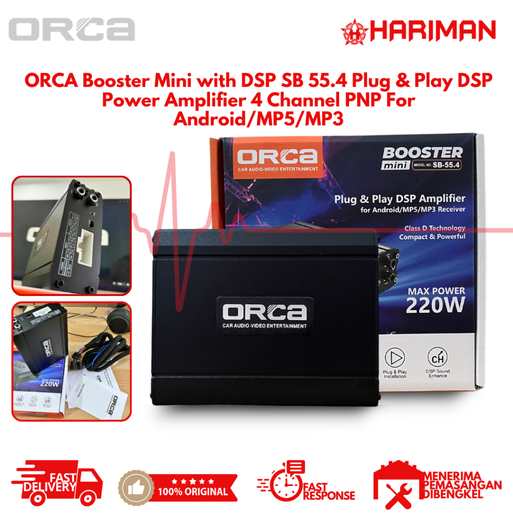 Jual ORCA Booster Mini with DSP SB 55.4 Plug & Play DSP Power Amplifier ...
