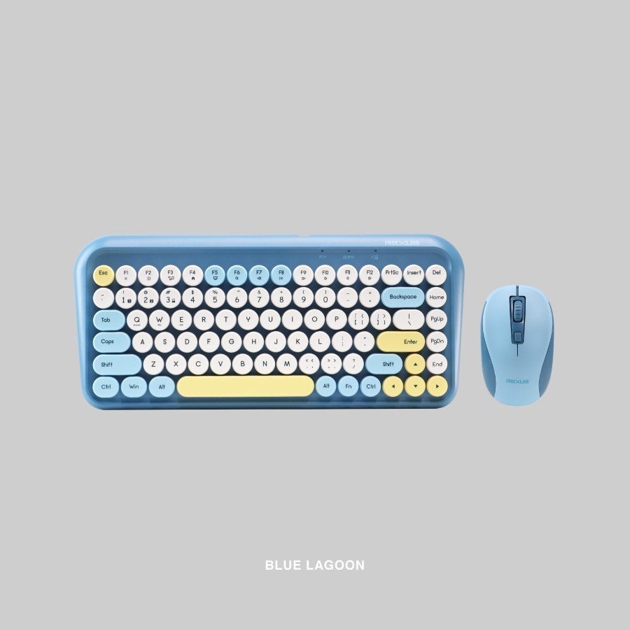 Jual KEYBOARD MOUSE Wireless REXUS RX-KM11 - BLUE LAGOON | Shopee Indonesia