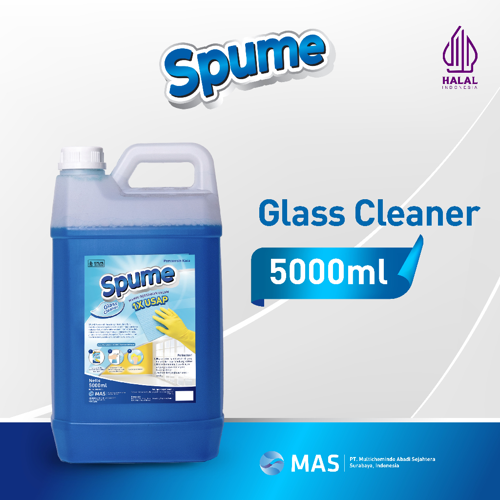 Jual Spume Glass Cleaner cairan pembersih kaca meja 5L 5000ml