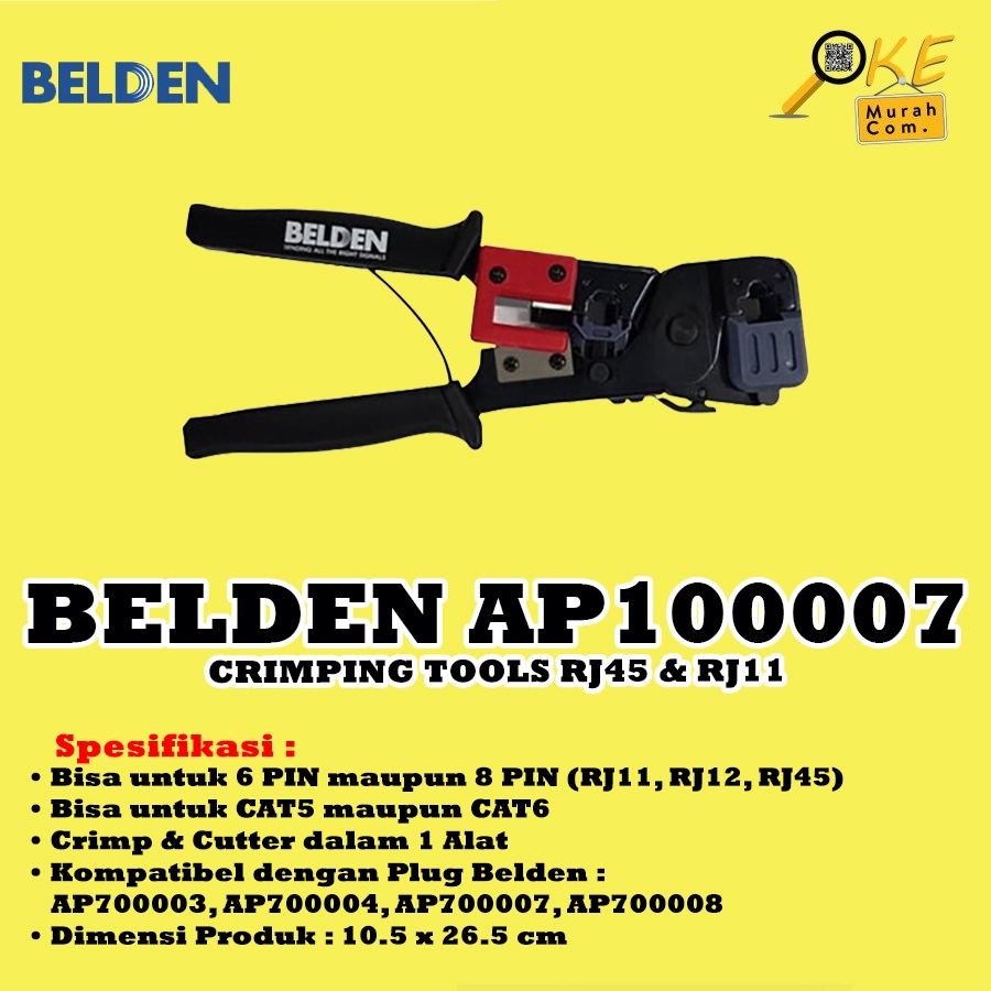 Jual Tang Crimping Tools RJ45 & RJ11 / RJ12 Belden AP100007 Crimp / Cut ...