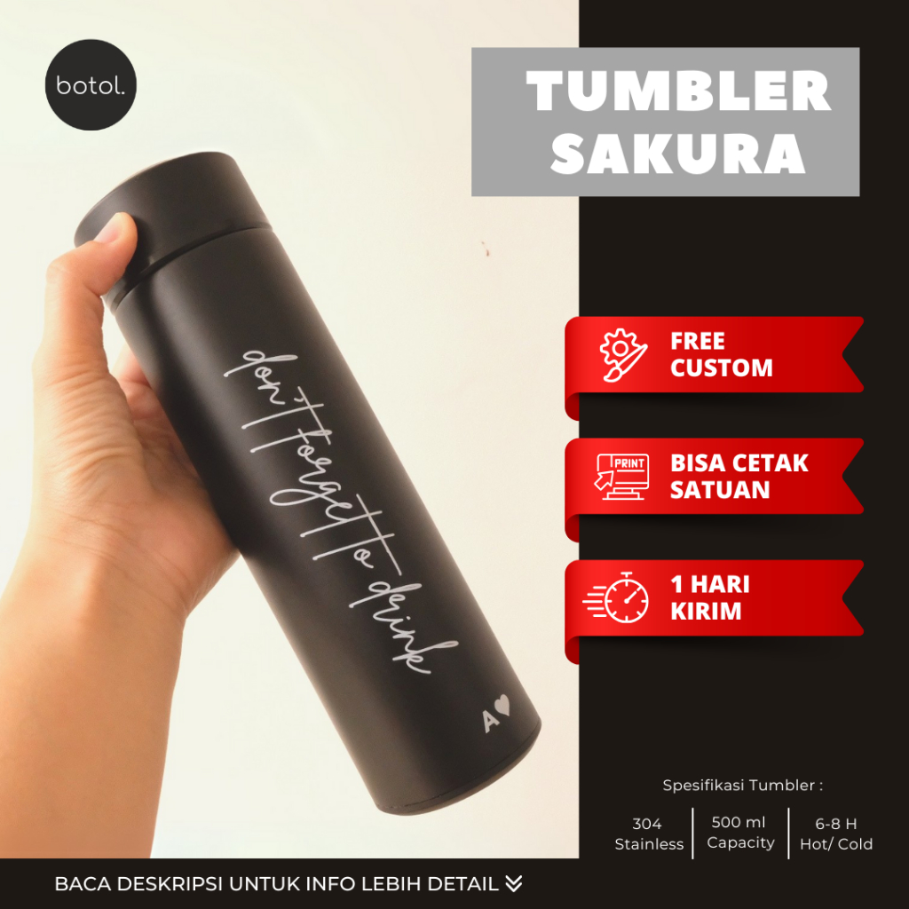 Jual Botol by DOT Custom Tumbler Sakura 500 ml / Termos Air Panas ...