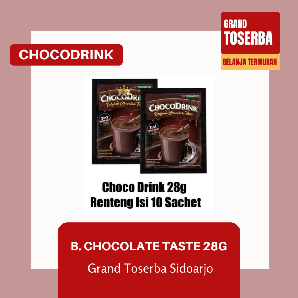 Jual CHOCODRINK 28g - 140g / COKELAT INSTAN MINUMAN DINGIN / PANAS ...