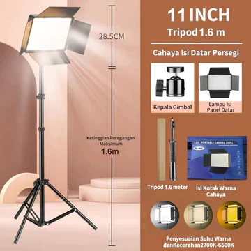 KAIY 17 Lampu Fotografi Lampu LED Video Light With Tripiod 11 Ringlight Lampu Foto Produk Live