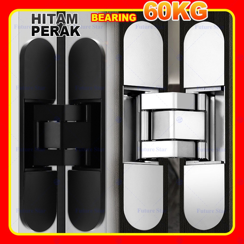 Jual Engsel Tanam Pintu Rumah Holder Adjustable Invisible Door Hinges ...
