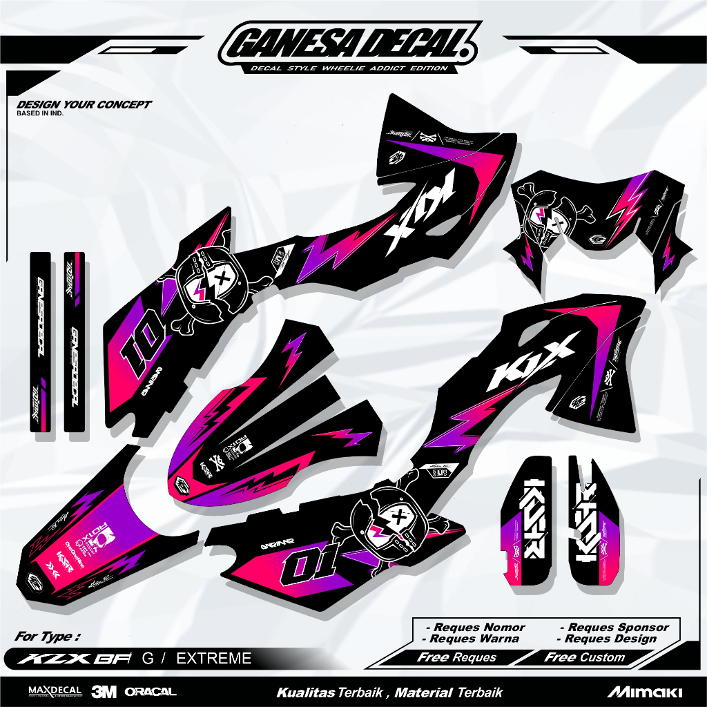 Jual Decal Stiker KLX BF 150 Premium Full Body - Sticker Dekal Motor ...