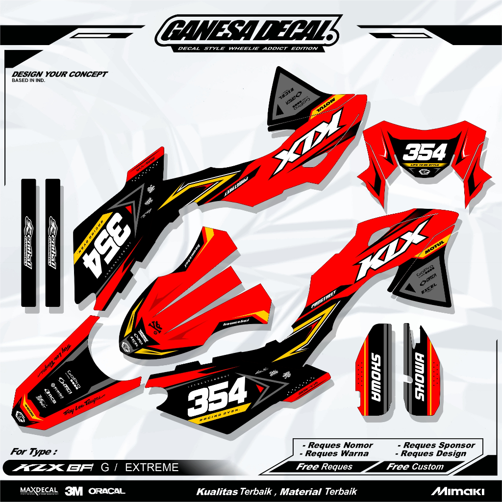 Jual Decal Stiker KLX BF 150 Premium Full Body - Sticker Dekal Motor ...