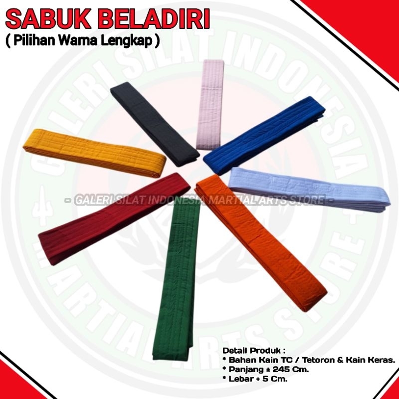 Jual Sabuk Standar IPSI - Sabuk Pencak Silat Warna Lengkap Putih Hitam ...