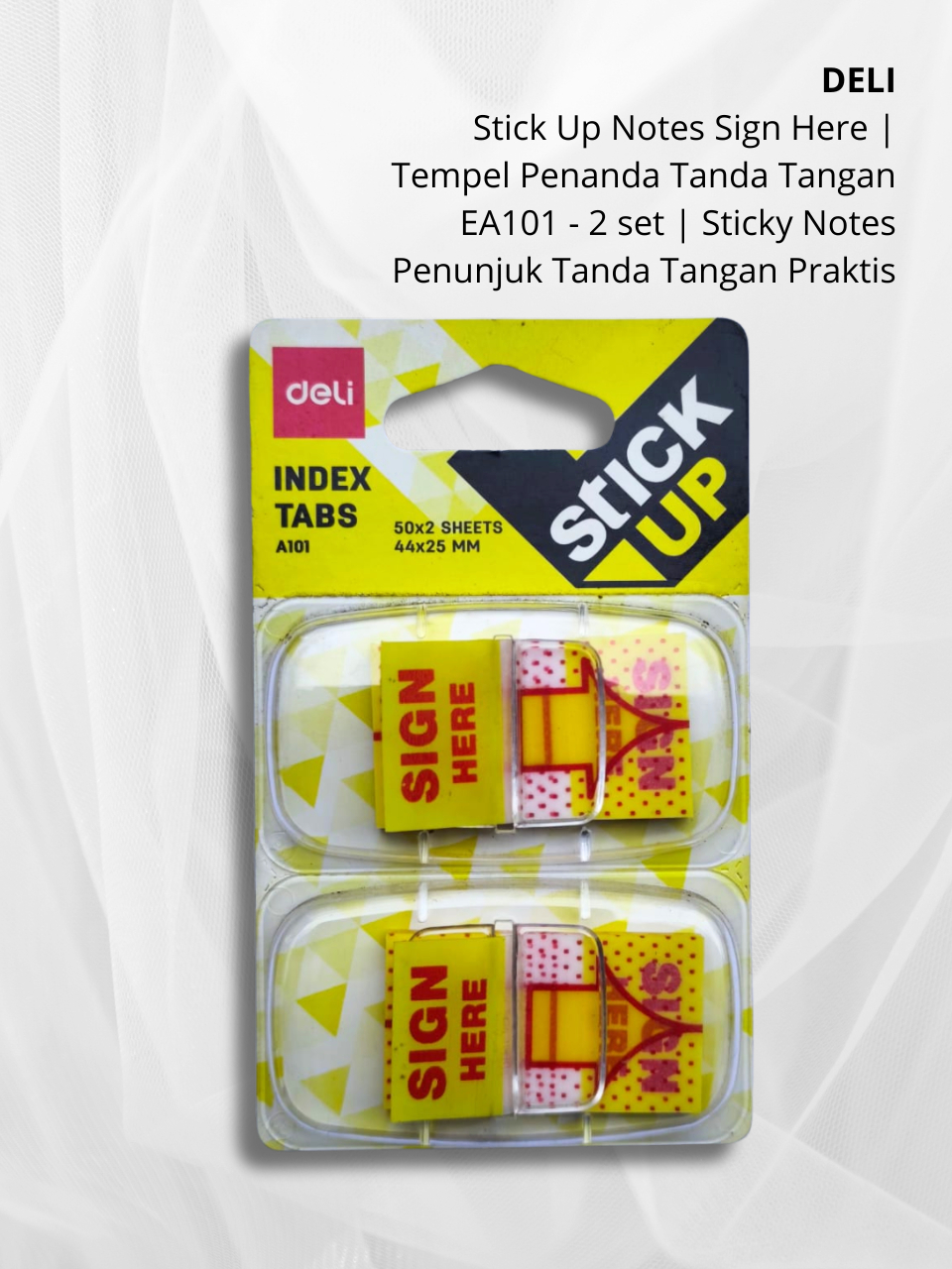 Jual DELI Stick Up Notes Sign Here | Tempel Penanda Tanda Tangan EA101 ...