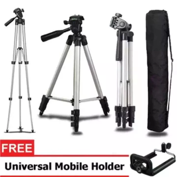 Tripod 3110 100 Untuk HandPhone Dan Kamera Free Holder U Dan Sarung Tripod Tinggi 1 Meter