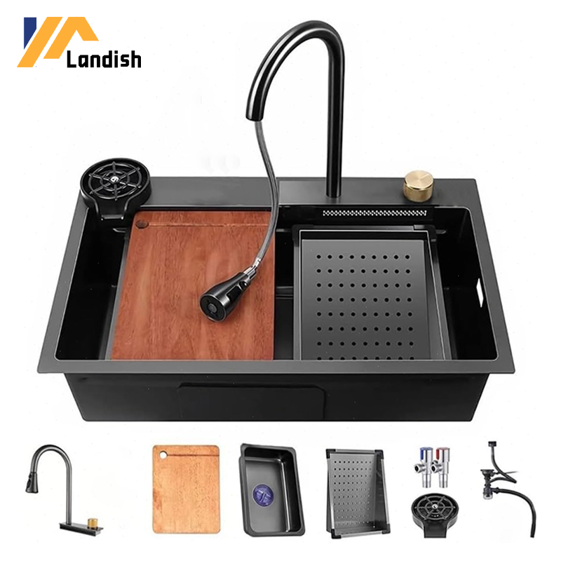Kitchen Sink Stainless Steel 304 Rainfall Set Wastafel dapur Lengkap Berbagai gaya
