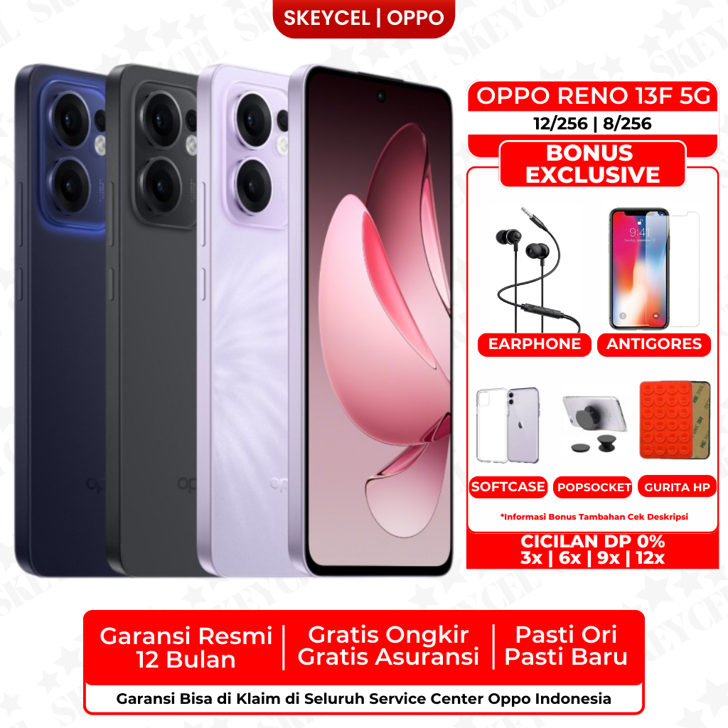 Jual OPPO Reno 13F 5G [12/256GB] [8/256GB] | 4G [8/256GB] Garansi Resmi ...