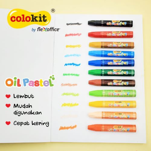 Jual FlexOffice Colokit Oil Pastel OP-C026 12 Warna/Set krayon anak set ...