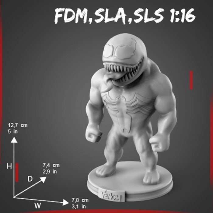 Jual chibi venom - STL Files for 3D Printing | Model Rakitan | Miniatur ...