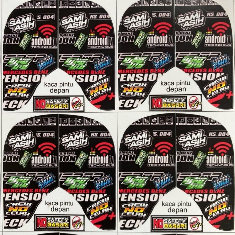 Jual stiker kaca pintu depan bus miniatur sepasang | Shopee Indonesia