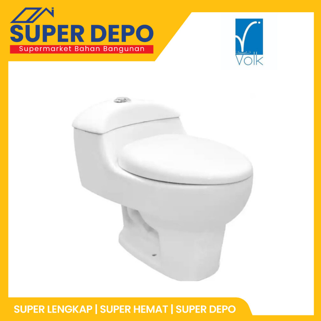 KLOSET/CLOSET DUDUK VOLK - WEDELIA 056 ONE PIECE TOILET AS 30 CM