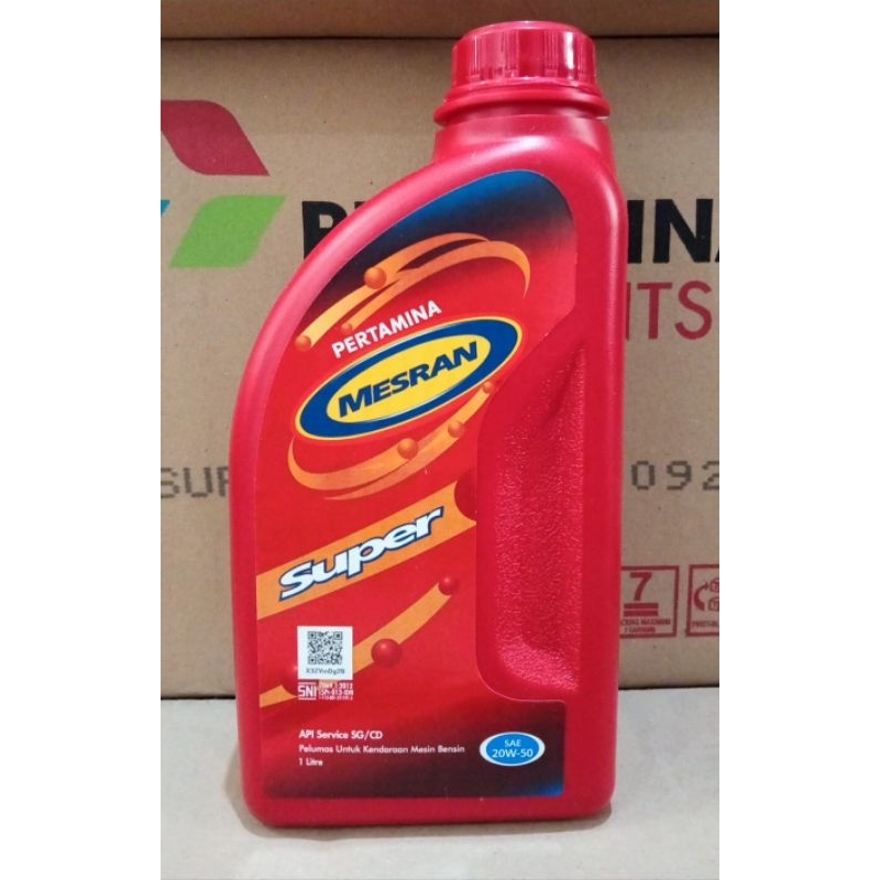 Jual Oli PERTAMINA MESRAN SUPER 1Liter SAE:20W-50, Oli Motor | Shopee ...