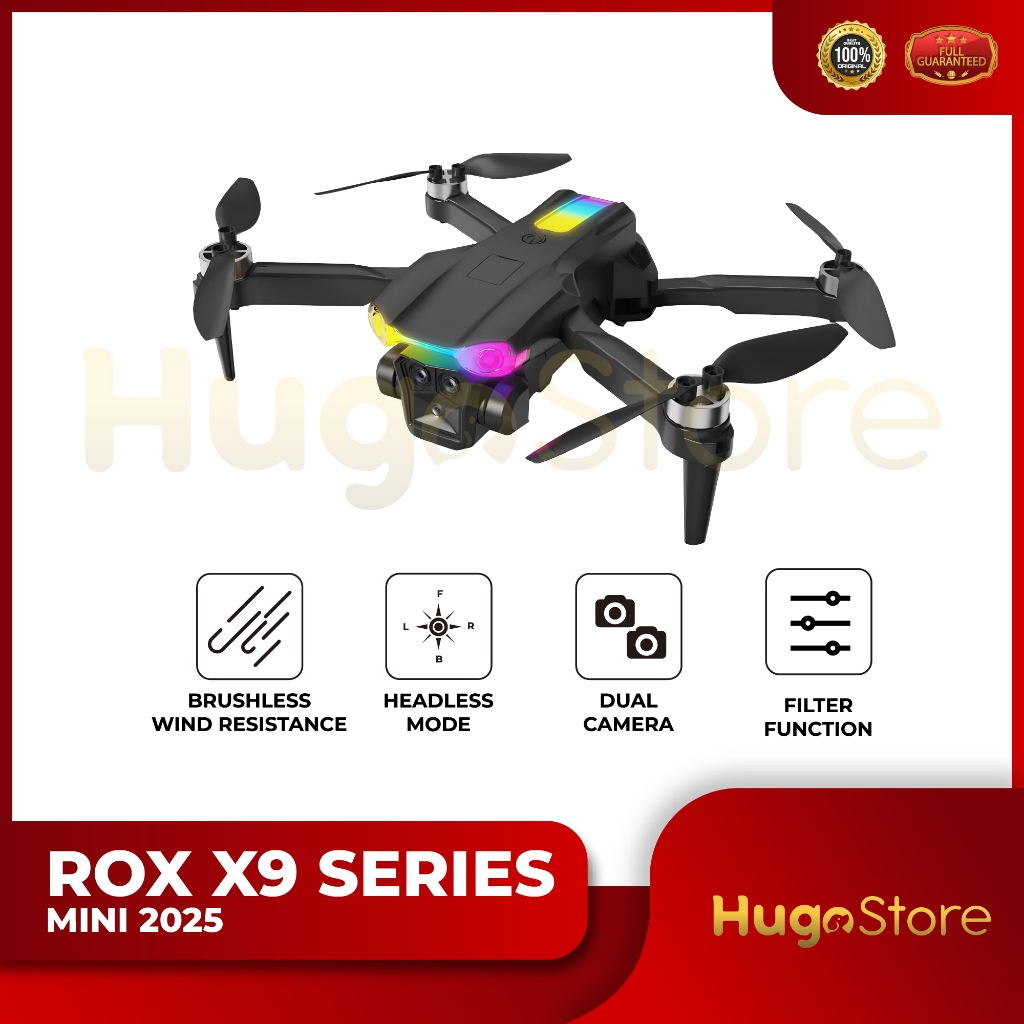 Jual ROX X9 SERIES MINI 2025 Drone HD Dual Camera WiFi FPV | Shopee ...