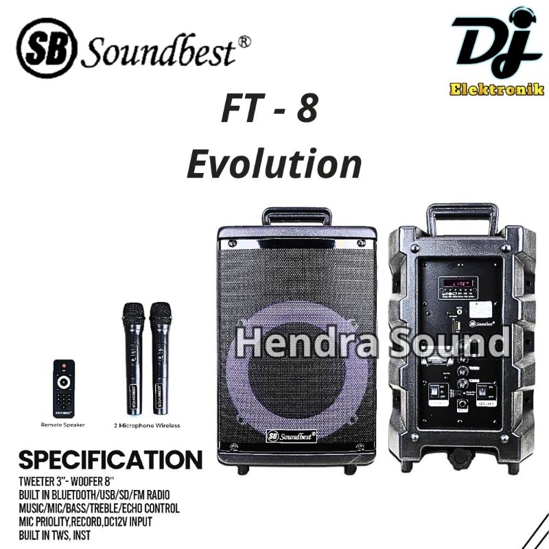 Jual SOUNDBEST FT 8 EVOLUTION / FT8 EVOLUTION - Speaker Portable Aktif ...