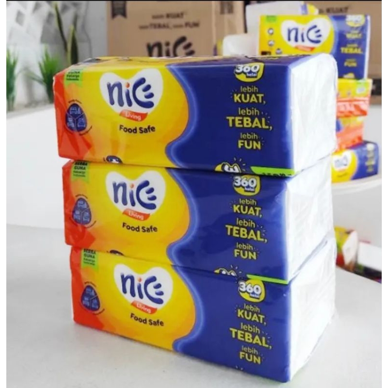 Jual (paket 3 pack) NICE Facial Tissue isi 360 Helai 2 ply, Tisu Nice ...