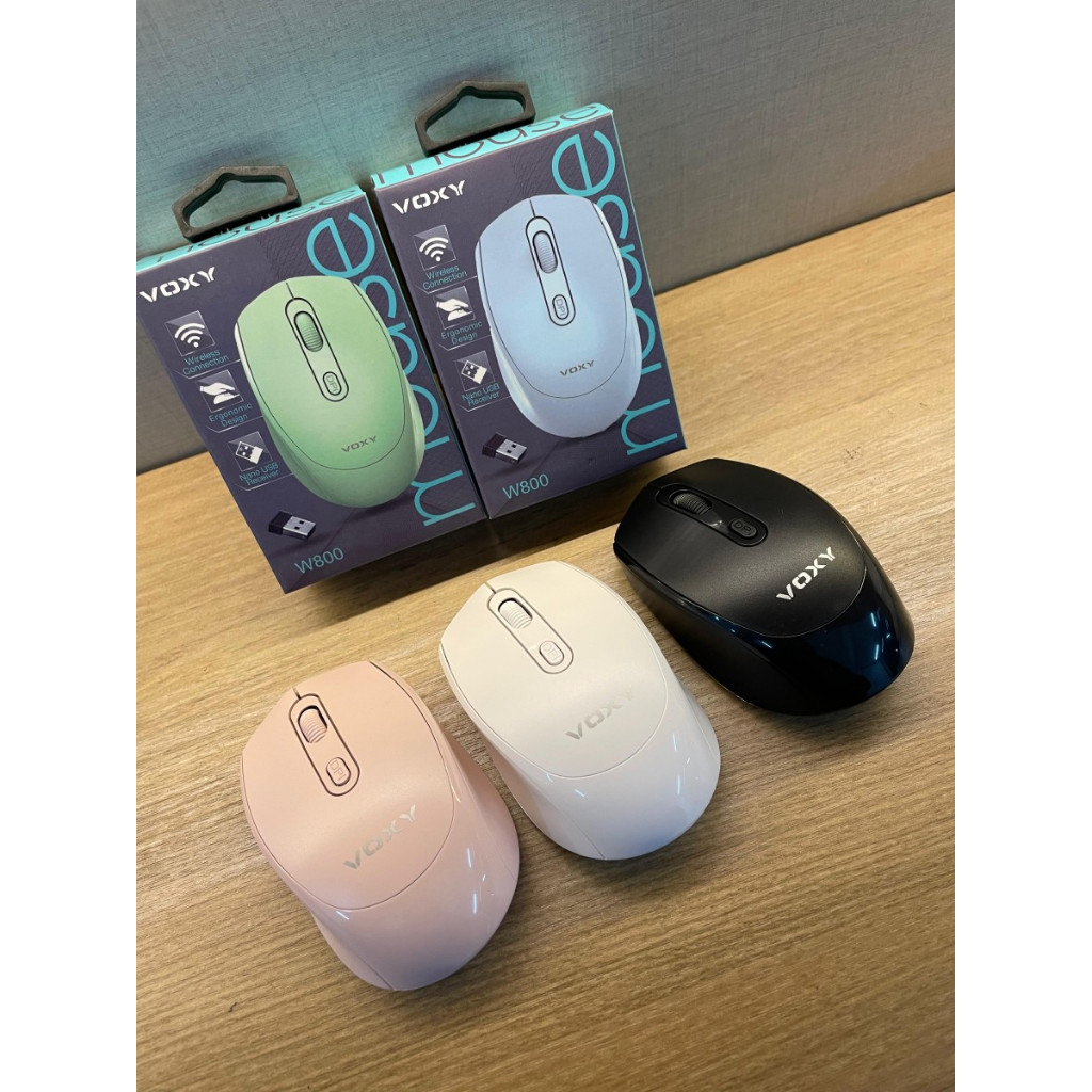 Jual Mouse Wireless Voxy W800. Mouse Wireless Hitam,Putih,Hijau,Biru ...