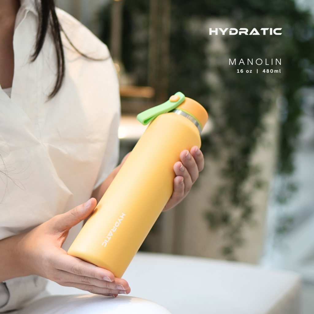 Jual BOTOL MINUM TUMBLER HYDRATIC MANOLIN 16oz / 480ml - POME YELLOW ...