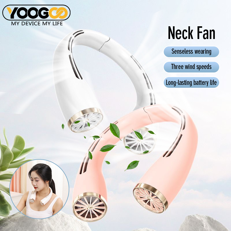 Jual YOOGOO 2000MAH Kipas Angin Leher Portable Sport Lazy Neck Fan USB ...