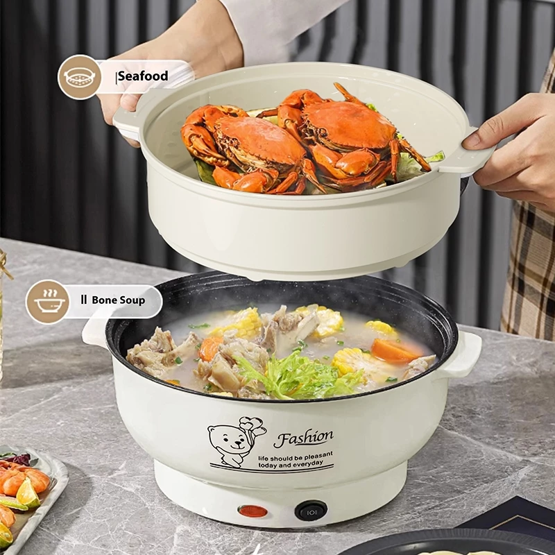 Panci Listrik Multifungsi Anti Lengket Free Steamer