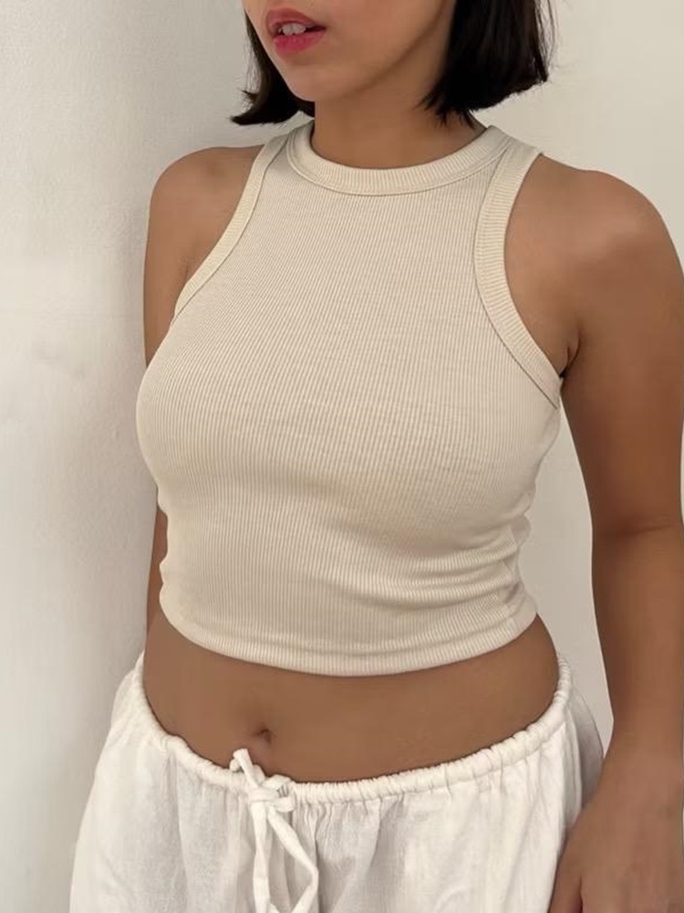 Jual Crop Top CropTop Premuim Rajut Rib Knit Adem Wanita ALL SIZE ...