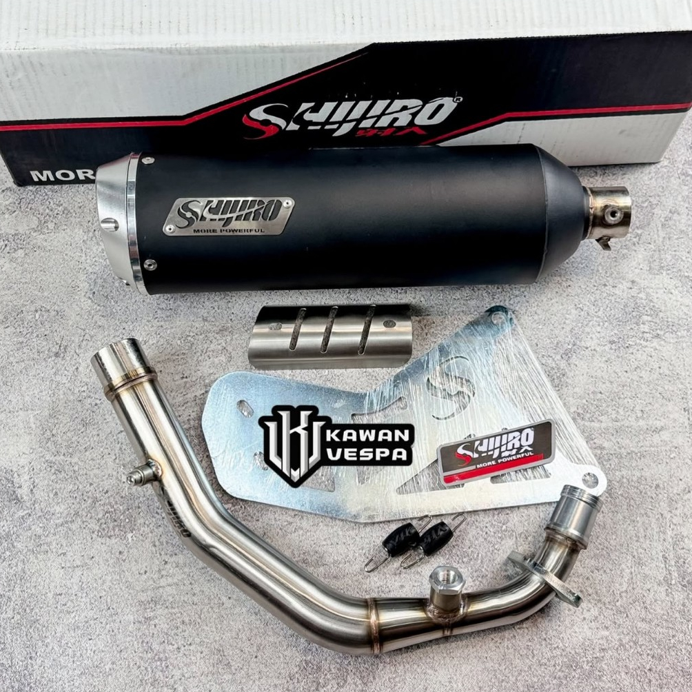 Jual Knalpot Shijiro CITY RUNNER PRO Standart Racing Black for Vespa ...
