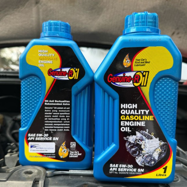 Jual Oli Mesin Astra Genuine R Oil SAE 5W-30 API Service SN 1 Liter ...