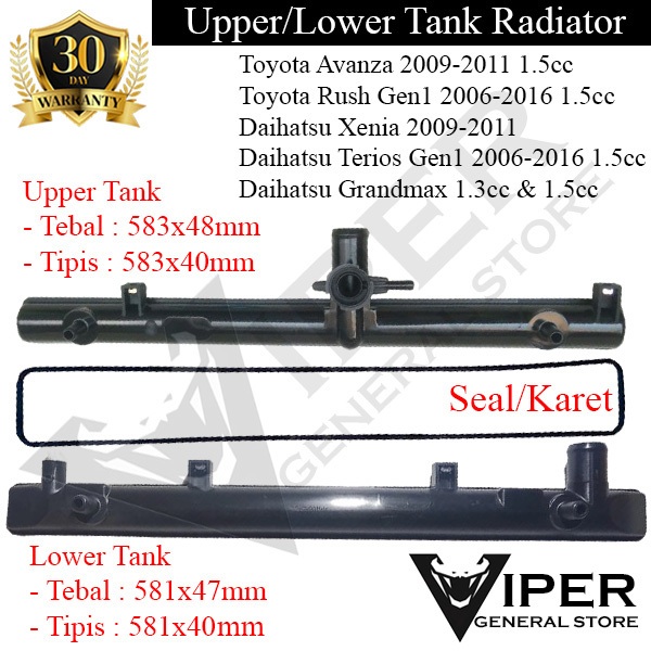 Jual Upper Tank Radiator Toyota Avanza 2009-2011 1.5cc Gran Max Tebal ...