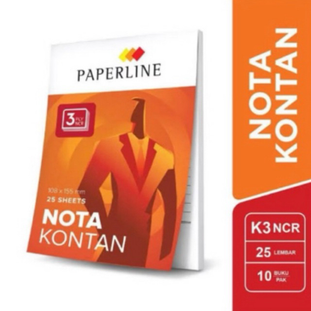 Jual Nota KECIL Paperline 3 ply / nota rangkap 3 (1pak=10pcs) | Shopee ...