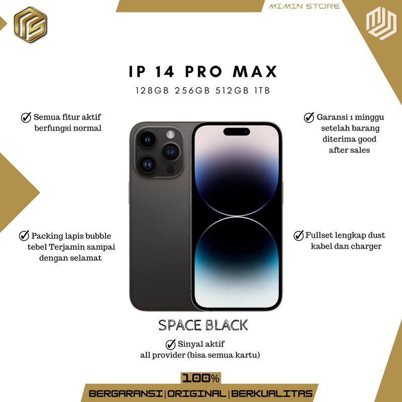 Jual Second-hand IP 14 Pro Max 128GB/256GB/512GB/1TB second original ...