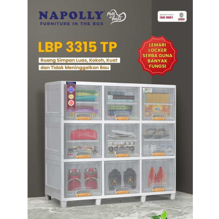 Jual Lemari Rak Plastik Flip Locker Box Napolly 3 Susun 2 Susun Kabinet ...