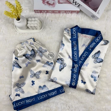 NOIRI Piyama Wanita Set Satin Celana Pendek Lengan Pendek Bahan Satin Premium Baju Tidur
