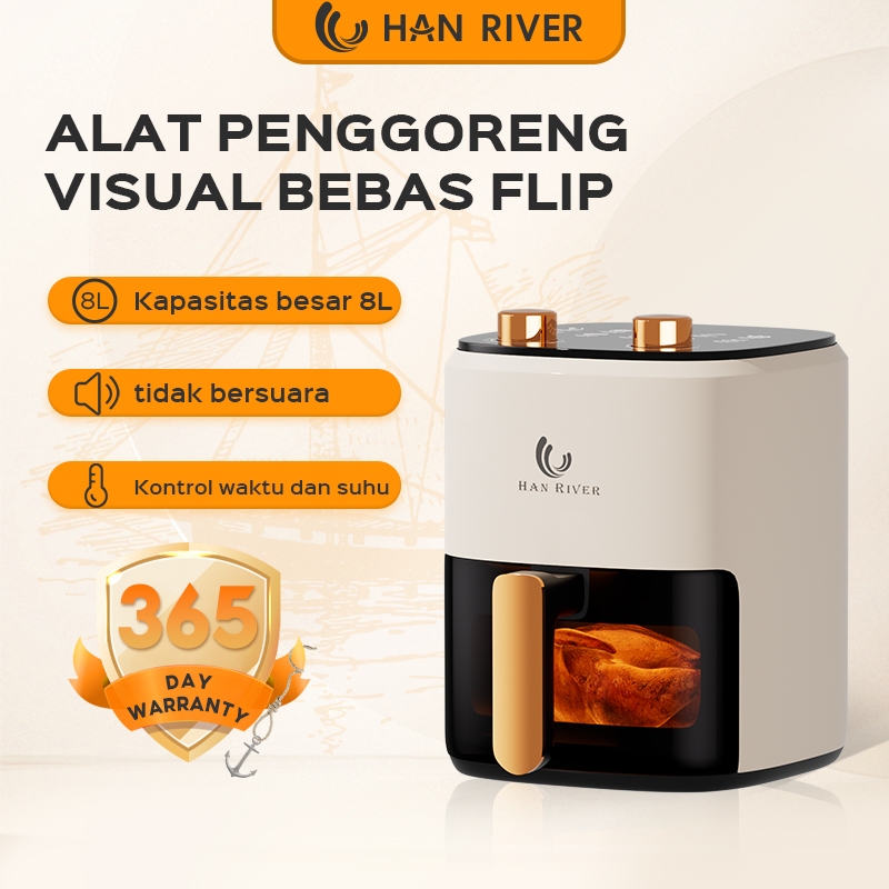 Jual 【Pengiriman dari Makassar】HAN RIVER Air Fryer 8L Air Fryer