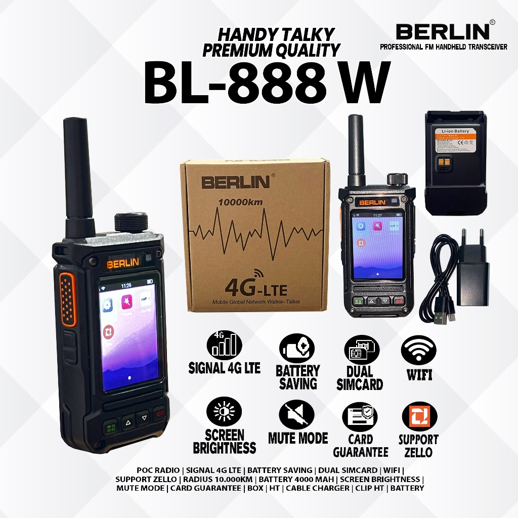 Jual HT POC 4G BERLIN BL-888 W / BL-888 PRO Simcard | Wifi | Support ...