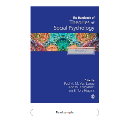 Jual Handbook of Theories of Social Psychology Volume One by Paul A. M ...